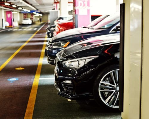 53142846 - underground parking zone, full of  the cars